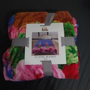 Golden linen queen blanket